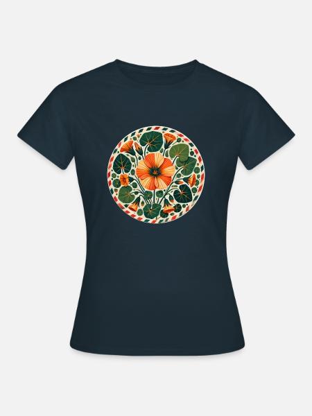 Hibiskus - Frauen T-Shirt - Navy