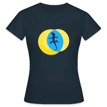 Echse Natur - Frauen T-Shirt - Navy - Vorne - AI Model Female 172 dark (172cm)