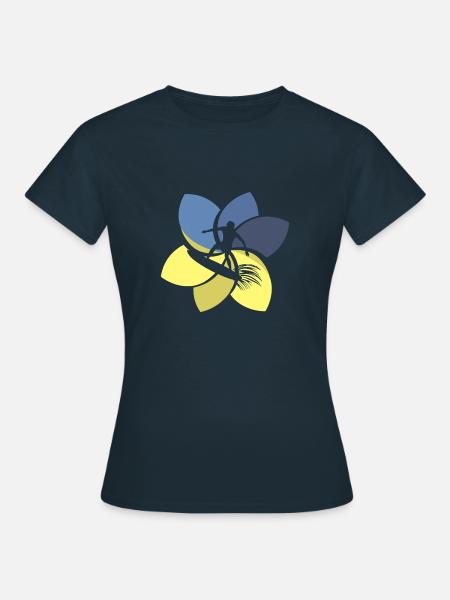 Surfbrett Surfcamp - Frauen T-Shirt - Navy