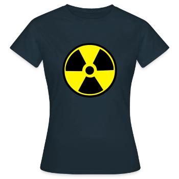 Radioactive Warning - Women's T-Shirt - navy - Front - AI Model Female 172 dark (172cm)