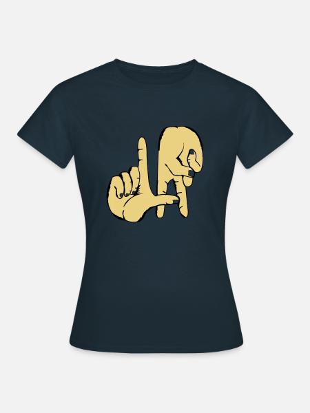 los_angeles_handzeichen_2 - T-shirt Femme - marine