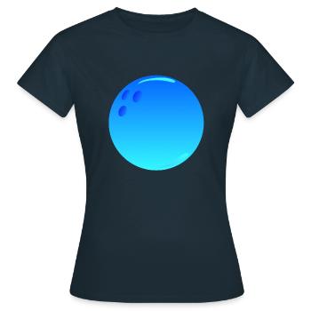 Sport Bowlingkugel - Frauen T-Shirt - Navy - Vorne - AI Model Female 172 dark (172cm)