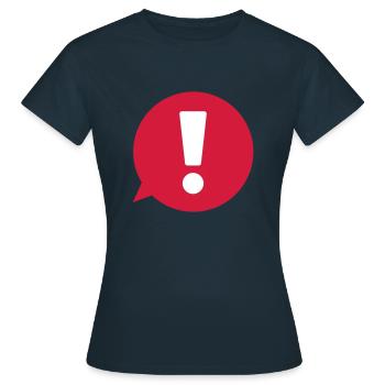 Attention - T-shirt Femme - marine - Devant - AI Model Female 172 dark (172cm)