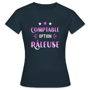 Comptable option râleuse cadeau humour femme - T-shirt Femme - marine - Devant - AI Model Female 172 dark (172cm)