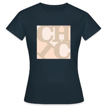 Schicke WordPlay-Originalgrafik - Frauen T-Shirt - Navy - Vorne - AI Model Female 172 dark (172cm)