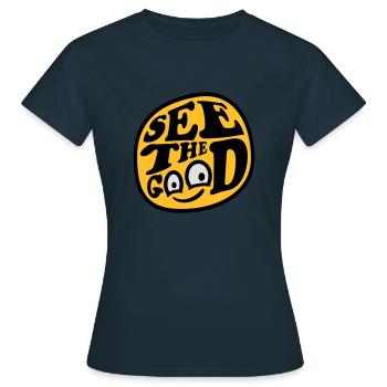 voir la bonne citation - T-shirt Femme - marine - Devant - AI Model Female 172 dark (172cm)