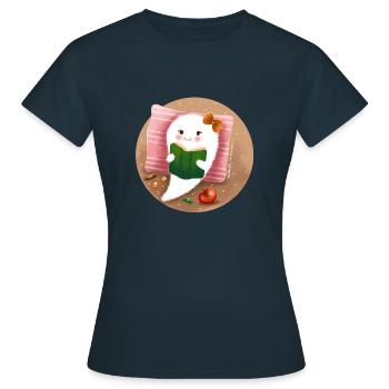 Lecture de l’ - T-shirt Femme - marine - Devant - AI Model Female 172 dark (172cm)
