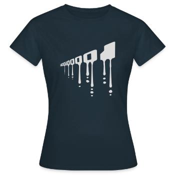 Binary Code Program Language - Women's T-Shirt - navy - Front - AI Model Female 172 dark (172cm)