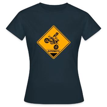 Supermoto - Frauen T-Shirt - Navy - Vorne - AI Model Female 172 dark (172cm)