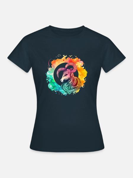 Rho der Steinbock - Frauen T-Shirt - Navy