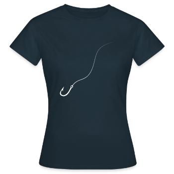 Angelhaken Schnur Fischer Fischer Fisch Angeln - Frauen T-Shirt - Navy - Vorne - AI Model Female 172 dark (172cm)