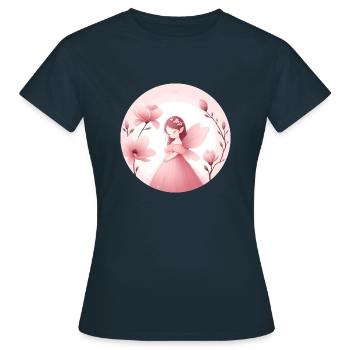 Die Unschuld der Magnolie - Frauen T-Shirt - Navy - Vorne - AI Model Female 172 dark (172cm)