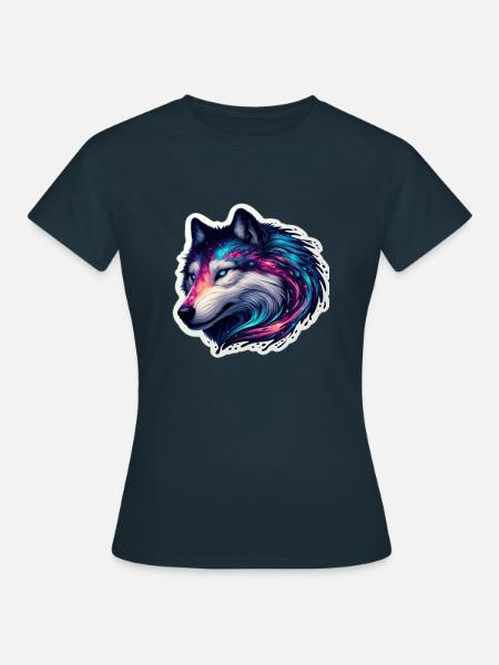 Celestial Canis lupus - Frauen T-Shirt - Navy