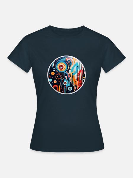 Abstrakte Kunst - Frauen T-Shirt - Navy