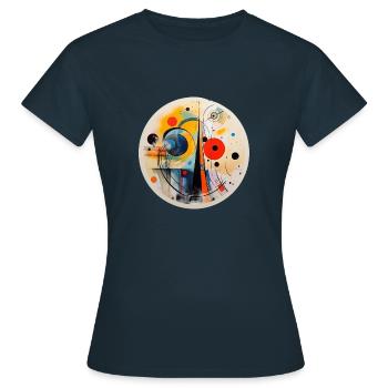 Kunst abstrakt - Frauen T-Shirt - Navy - Vorne - AI Model Female 172 dark (172cm)