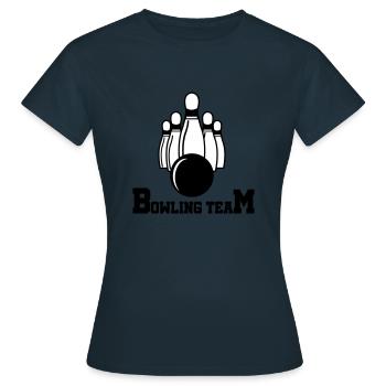 Équipe de bowling - T-shirt Femme - marine - Devant - AI Model Female 172 dark (172cm)