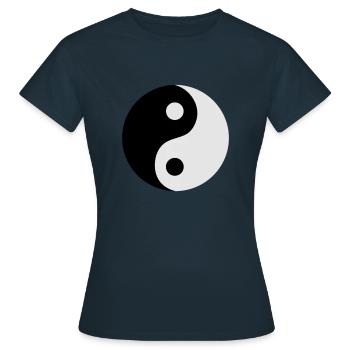 Ying und Yang - Women's T-Shirt - navy - Front - AI Model Female 172 dark (172cm)