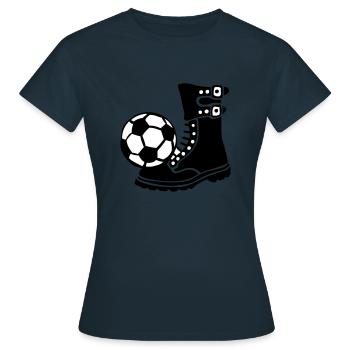 football rangers chaussure militaire ballon - T-shirt Femme - marine - Devant - AI Model Female 172 dark (172cm)