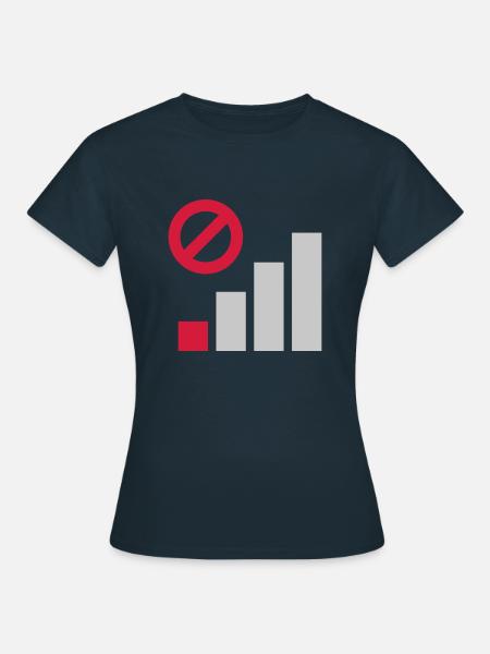 Schlechte Abdeckung Mobilfunk Verbindung - Frauen T-Shirt - Navy