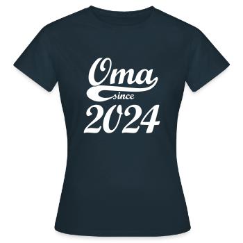 Oma since 2024 - Frauen T-Shirt - Navy - Vorne - AI Model Female 172 dark (172cm)