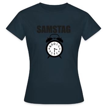 Samstag 15:30 - Frauen T-Shirt - Navy - Vorne - AI Model Female 172 dark (172cm)