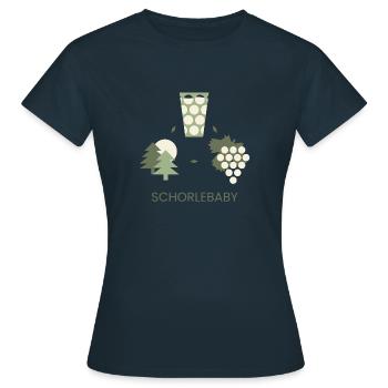 SchorleBaby in Grün - Frauen T-Shirt - Navy - Vorne - AI Model Female 172 dark (172cm)