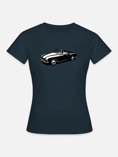 Vintage bil cabriolet 14 (2c) - T-skjorte for kvinner - marine