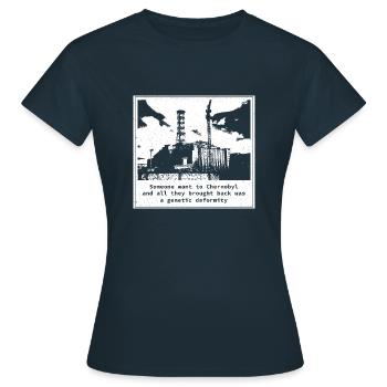 Genetic deformity Chernobyl Cadeau radiation - T-shirt Femme - marine - Devant - AI Model Female 172 dark (172cm)