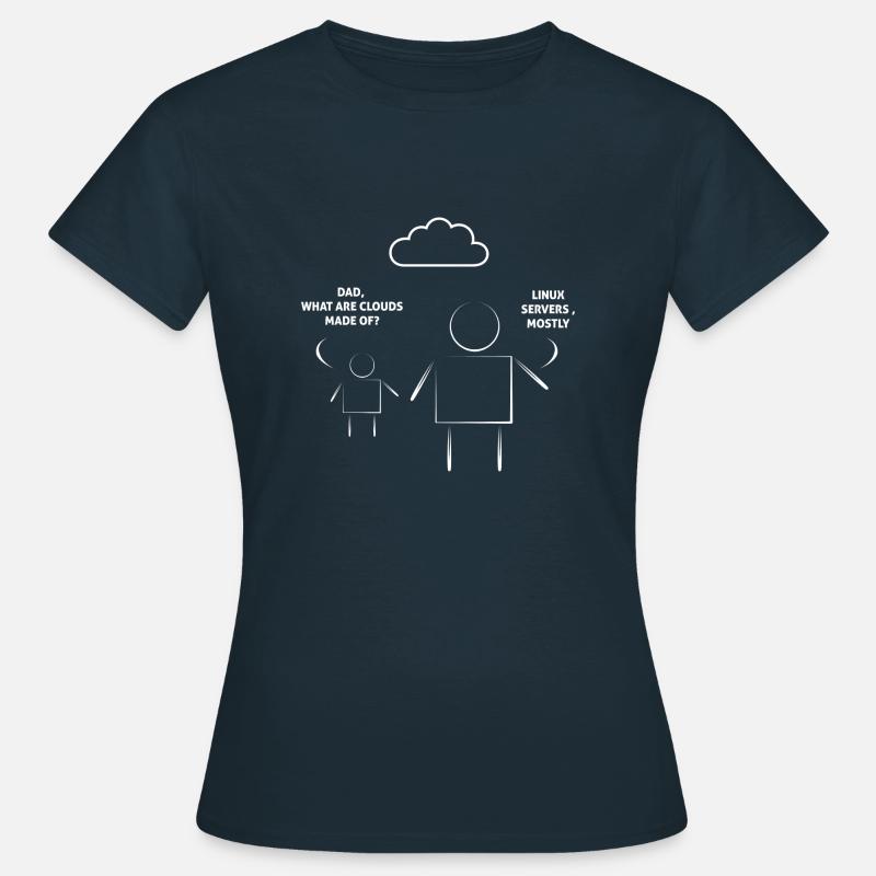 Father and son Linux - Women's T-Shirt - navy