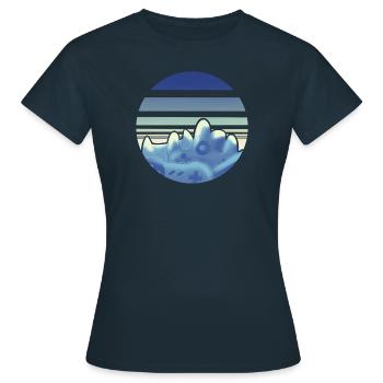Retrogaming Gamer "" - Frauen T-Shirt - Navy - Vorne - AI Model Female 172 dark (172cm)