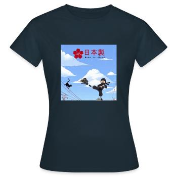 Voici mon histoire.... - T-shirt Femme - marine - Devant - AI Model Female 172 dark (172cm)