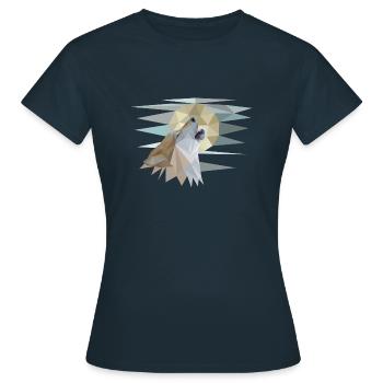 Howling Wolf - Women's T-Shirt - navy - Front - AI Model Female 172 dark (172cm)