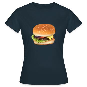 Hamburger - T-shirt Femme - marine - Devant - AI Model Female 172 dark (172cm)