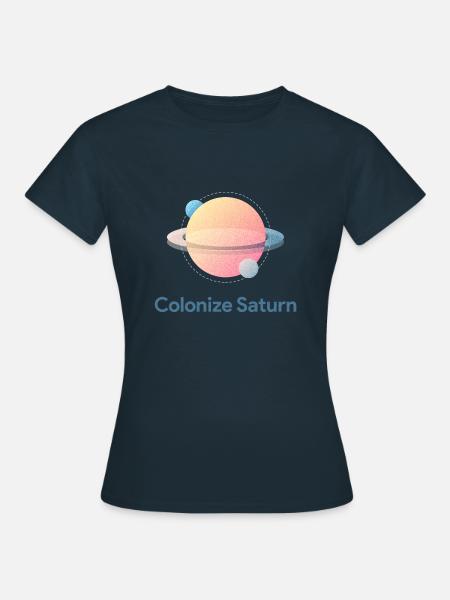 Colonize Saturn - Women's T-Shirt - navy