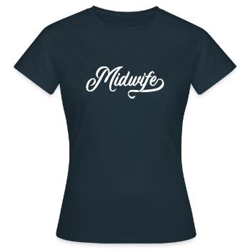 Midwife - Women's T-Shirt - navy - Front - AI Model Female 172 dark (172cm)