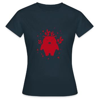 Bär - Zootier - Tierfreund - Naturschutz - Frauen T-Shirt - Navy - Vorne - AI Model Female 172 dark (172cm)