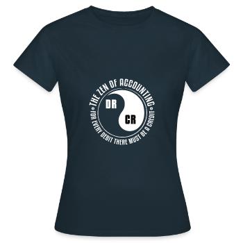 accountant accountant Accountant CPA accountant gift - Women's T-Shirt - navy - Front - AI Model Female 172 dark (172cm)