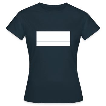 schlichtes Geometriemotiv - Frauen T-Shirt - Navy - Vorne - AI Model Female 172 dark (172cm)