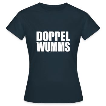 Doppel Wumms (Military Style) - Frauen T-Shirt - Navy - Vorne - AI Model Female 172 dark (172cm)