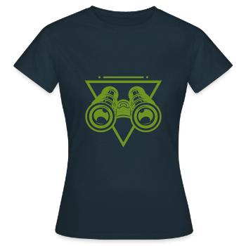 Télescope binoculaire - T-shirt Femme - marine - Devant - AI Model Female 172 dark (172cm)