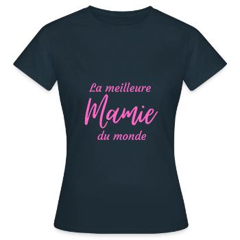 3 - T-shirt Femme - marine - Devant - AI Model Female 172 dark (172cm)