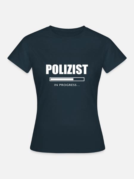 Polizist in progress Geschenk Polizei - Frauen T-Shirt - Navy