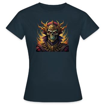 König Skelett - Frauen T-Shirt - Navy - Vorne - AI Model Female 172 dark (172cm)
