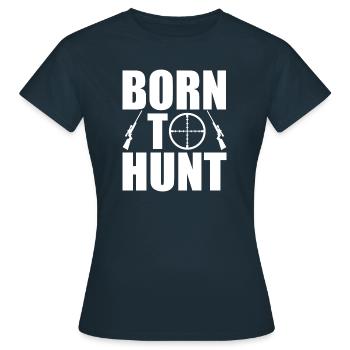 born to hunt - Frauen T-Shirt - Navy - Vorne - AI Model Female 172 dark (172cm)