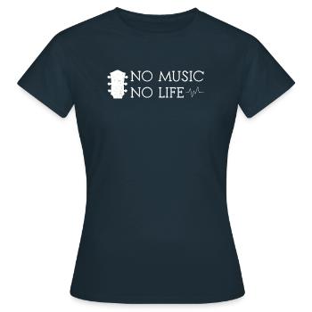 Pas de musique, pas de vie - T-shirt Femme - marine - Devant - AI Model Female 172 dark (172cm)