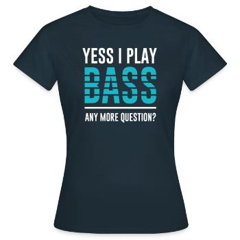 Basse guitare bassist joueur EADG basse musique - T-shirt Femme - marine - Devant - AI Model Female 172 dark (172cm)