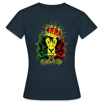 RASTA LION - Women's T-Shirt - navy - Front - AI Model Female 172 dark (172cm)