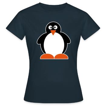 Penguin - Women's T-Shirt - navy - Front - AI Model Female 172 dark (172cm)
