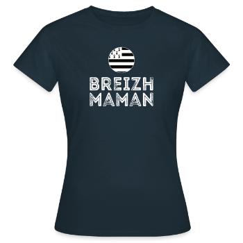 Breizh Mom Breton Flag Mother's Day - Women's T-Shirt - navy - Front - AI Model Female 172 dark (172cm)