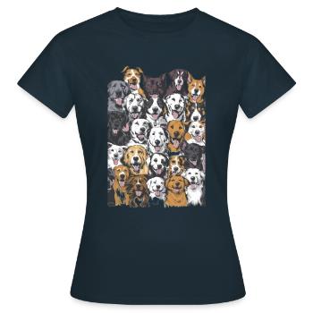 Hundefreund - Frauen T-Shirt - Navy - Vorne - AI Model Female 172 dark (172cm)